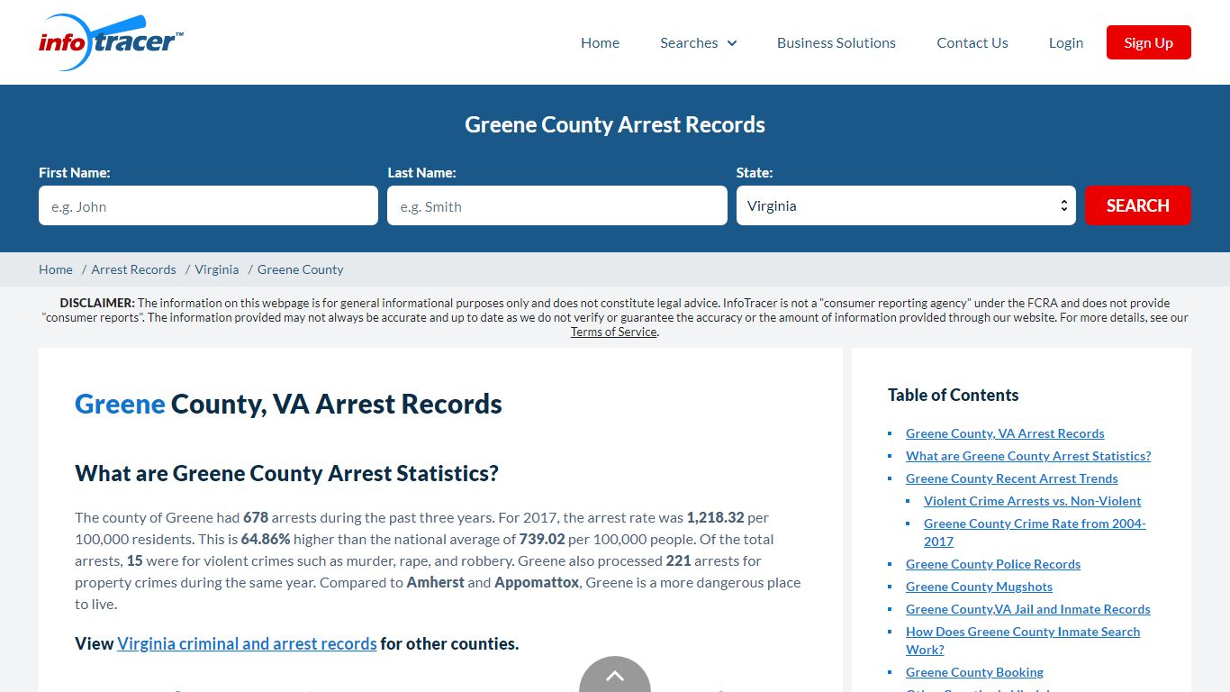 Greene County, VA Arrests, Mugshots & Jail Records - InfoTracer